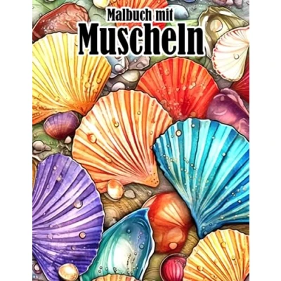 Abbildung von Malbuch mit Muscheln: Mandala Designs zum Ausmalen hübschen Illustrationen für Jugendliche und Erwachsene zur Entspannung Stressabbau Ideales Geschenk besondere Anlässe