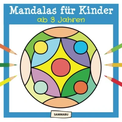 Abbildung von Mandalas für Kinder ab 3 Jahren: Mandala Malbuch mit einfachen Motiven und dicken Linien