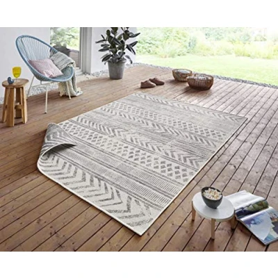 Abbildung von NORTHRUGS Teppich &quot;BIRI Wendeteppich&quot;, rechteckig, In &amp; Outdoor, Wetterfest, Balkon, Garten, Wohnzimmer, Wasserfest, Boho