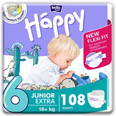 Abbildung von bella baby HAPPY Windeln Gr.6 Junior Extra 16+kg BOX 108 Stück