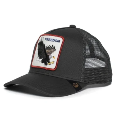 Abbildung von Goorin Bros. Herren The Farm Unisex Baseball Trucker Hat Baseballkappe, Schwarz (Freedom Eagle), Einheitsgröße