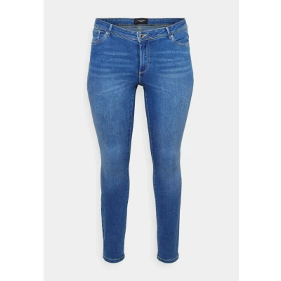 Abbildung von VERO MODA CURVE Damen Vmfanya Slim Vi3312 Ga Cur Noos Jeanshose, Medium Blue Denim, 48W / 32L EU