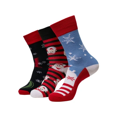 Abbildung von Urban Classics Santa HO Christmas 3 PACK Socken, Herren, Größe: 35 38, Multicolor