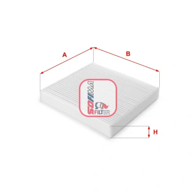 Abbildung von SOFIMA S 3147 C Innenraumfilter Partikelfilter 195mm 213mm 29mm TOYOTA: Yaris III Schrägheck, II Auris LEXUS: IS 2