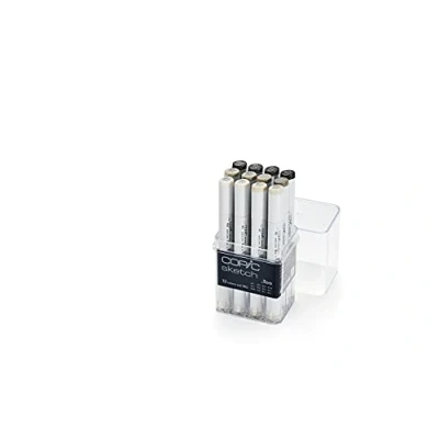 Abbildung von COPIC® Sketch 12er Grau Set CG Layoutmarker 1.0 + 6.0 mm Mehrfarbig
