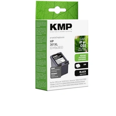 Abbildung von KMP Tintenpatrone passend für HP 301XL Black (CH563EE) Officejet 2620 2622, Deskjet 1000 1010 1050 1050A 1510 1514 2000 2050 2050A 2050S etc.