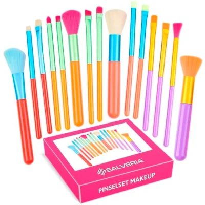 Abbildung von pinselset makeup 15 Stück hochwertige synthetische Borsten make up pinsel set schminkpinsel
