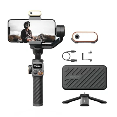 Abbildung von hohem iSteady M6 Kit Gimbal Smartphone,3 Achsen Handy Stabilisator mit Magnetischer AI Tracker RGB Fülllicht 0.91 Zoll OLED Display Max. Nutzlast 400g,Gimbal für iPhone Android
