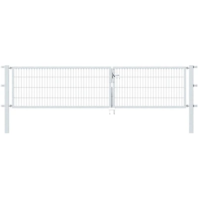 Abbildung von Alberts Zaundoppeltür, 350 cm Breite, in versch. Höhen