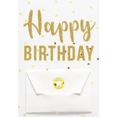 Abbildung von Geldkarte Geburtstag BlingBling Happy Birthday 11,6 x 16,6 cm