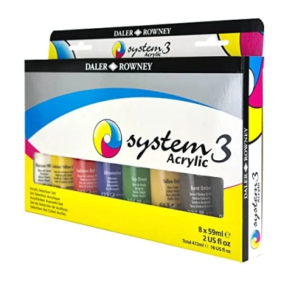 Abbildung von Daler Rowney 3 Acryl Selection Set 8 x 59 ml, 129100508, multi