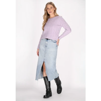Abbildung von Pullover SCHMUDDELWEDDA XS/S / Lavendel Melange 52% Acrylic 25% Polyesteramide 23% Polyester