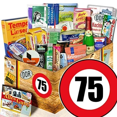 Abbildung von Ossi Paket / 75 Geburtstag/Geschenk Papa/Geschenkset Spezialitäten
