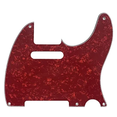 Abbildung von KAISH American Vintage 5 Hole Tele Pickguard TL Guitar Pick Guard Scratch Plate for Tele/Telecaster Red Pearl