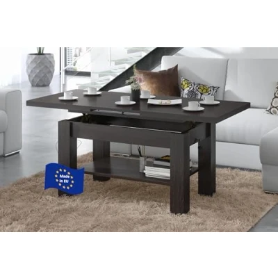 Abbildung von Design Couchtisch Tisch Astoria höhenverstellbar ausziehbar Esstisch, Farbe:Walnuss Wenge
