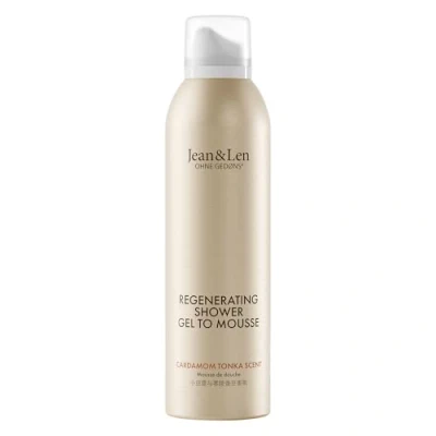 Abbildung von Jean &amp; Len Shower Soufflé Cardamom Tonka, Mandel , Jojoba und Babussaöl, für ein duftendes Reinigungserlebnis, normale bis trockene Haut, Duschschaum, ohne Parabene Silikone, vegan, 200 ml