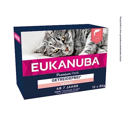 Abbildung von Eukanuba Euk Cat Senior Salmon Pate 12x85g