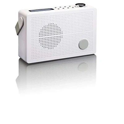 Abbildung von Lenco DAB + Digitalradio/ UKW Radio PDR 030 tragbar mit Akku, RDS Anzeige, Senderspeicher, Wecker Funktion, Kopfhörer Anschluss, Teleskopantenne, weiß
