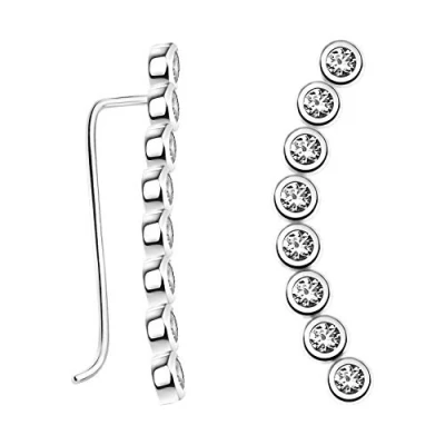 Abbildung von Sofia Milani Circle Ohrringe, Damen, Größe: One Size, Silver coloured