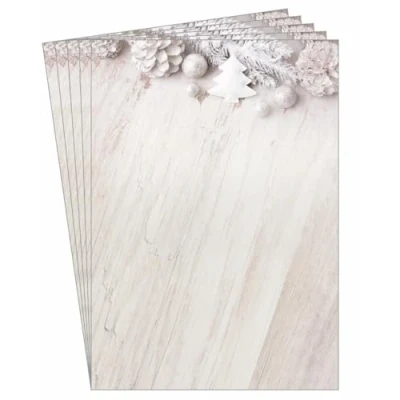 Abbildung von Sigel Weihnachtspapier A4 90g 25 Blatt Rustic White