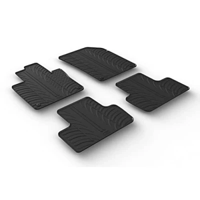 Abbildung von Gledring 0392 Fußmattensatz Gummi vorne und hinten 4 schwarz 750mm 550mm VOLVO: XC60 II