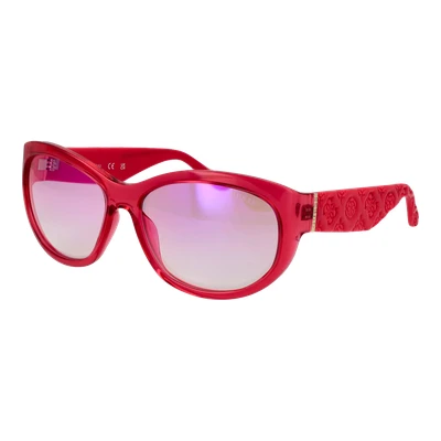 Abbildung von Guess Damen GU00131 72U Gläser SONNENBRILLEN Injiziert Rosa Bordeaux Rund Normal