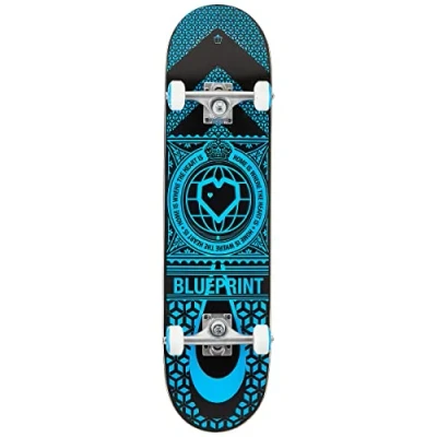 Abbildung von Centrano Unisex Erwachsene Blueprint Home Heart Skateboard Komplettboard, Mehrfarbig, 7.75&quot;