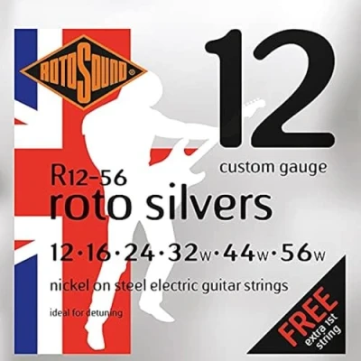 Abbildung von Rotosound R Roto E Gitarre vernickelt Satz Custom gauge 12 56 R12