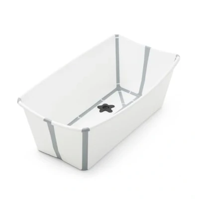 Abbildung von Stokke Flexi Bath, White Faltbare Babybadewanne Leichte Konstruktion, robust &amp; einfach zu verstauen Bequem für zuhause oder auf Reisen Ideal Neugeborene und Babys