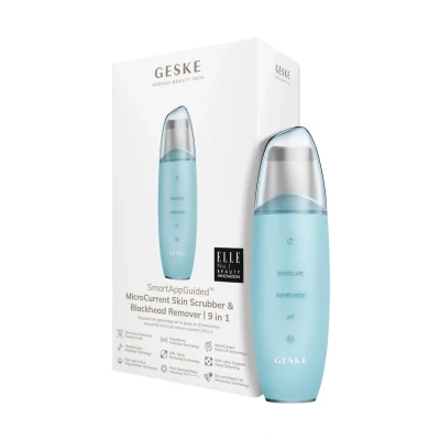 Abbildung von Geske SMARTAPPGUIDED Microcurrent SKIN Scrubber Blackhead Remover 9 IN 1 Gesichtspflege Zubehör, Größe: One Size, Turquoise
