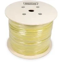 Abbildung von DIGITUS 100 m Cat 7A Netzwerkkabel S FTP (PiMF) Duplex BauPVO Dca LSZH Halogenfrei 1500 MHz Kupfer AWG 22/1 PoE++ Kompatibel LAN Kabel Verlegekabel Ethernet Gelb