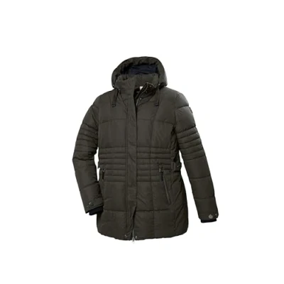 Abbildung von STOY Damen Steppjacke mit abzippbarer Kapuze Große Größen STW 3 WMN QLTD JCKT, dunkeloliv, 56, 41912 000
