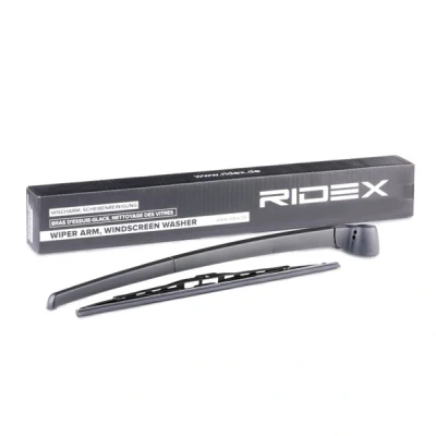 Abbildung von Wischarm, Scheibenreinigung Ridex 301W0018 hinten mit Kappe, integriertem Wischblatt AUDI: A4 B6 Avant, A3 Schrägheck, Sportback