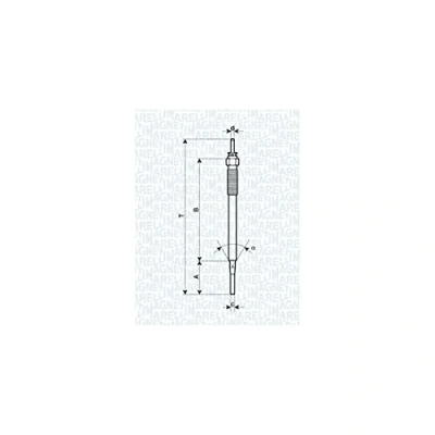 Abbildung von MAGNETI MARELLI 062900036304 Glühkerze 11V 10A M10X1,25 TOYOTA: Corolla Verso, Avensis II Kombi, Limousine