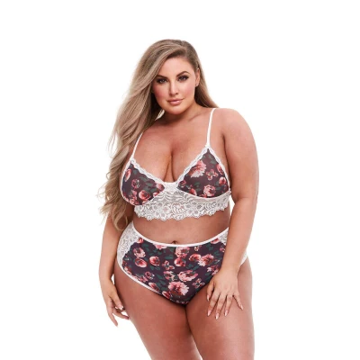 Abbildung von Baci Lingerie Floral Baselayer Set Green XL