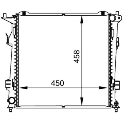 Abbildung von MAHLE ORIGINAL CR 1367 000P Kühler, Motorkühlung 458 450 26 Kühlrippen gelötet KIA: cee‘d I Schrägheck, Pro Schrägheck