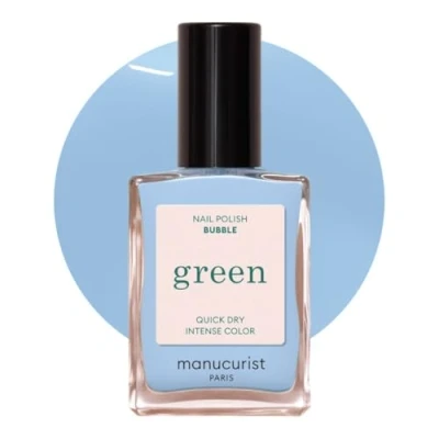 Abbildung von Manucurist Green Nagellack Pastell Blau Klassischer, natürlicher 9 Free Bubble Veganer Nagel Lack mit natürlichen Inhaltsstoffen (84%) Maniküre Nagelpflege 15 ml