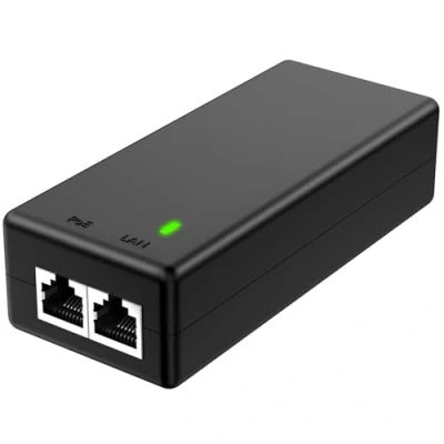 Abbildung von YuanLey Gigabit PoE Injector Adapter 30W, Wandelt Nicht in um, Power Over Ethernet Injektor 48V IEEE 802.3af/at, 10/100/1000Mbps PoE+ Plug &amp; Play, Bis zu 100 Meter