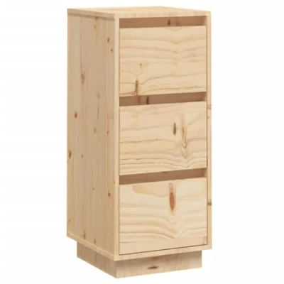 Abbildung von vidaXL Sideboard mit 3 Schubladen Kommode Anrichte Schrank Beistellschrank Mehrzweckschrank Schubladenschrank 32x34x75cm Massivholz Kiefer