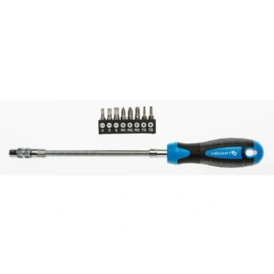 Abbildung von Hogert Technik HT1S090 Bit Schraubendreher S4, S5, S6, PH1, PH2, PH3, T15, T20 Schlitz, Kreuzschlitz (PH), Torx