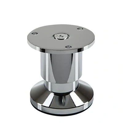 Abbildung von SO TECH® Möbelfuß ALPHA, belastbar bis 250 kg, höhenverstellbar 15 mm, (1 St), Höhe 50 Aluminium, Chrom poliert