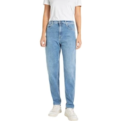 Abbildung von Replay Damen Jeans Keida Baloon Fit, Blau (Medium Blue 009), 32W / 28L