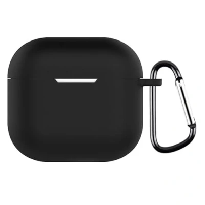 Abbildung von CoverKingz Hülle kompatibel mit AirPods 4 Silikon Schutzhülle Cover Case Tasche Schwarz