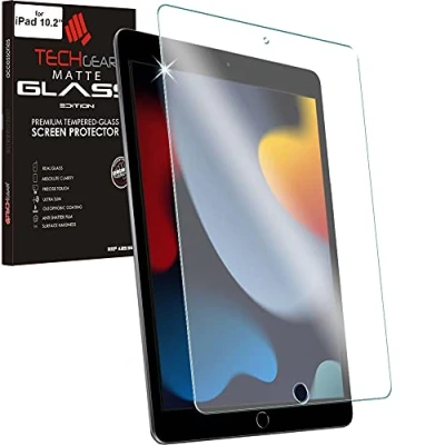 Abbildung von TECHGEAR MATT Schutzfolie iPad 10.2 2021/2020 /2019 [9. 8. 7. Generation] MATTE Blendschutz Glas Auflage, Original gehärtetes Displayschutzfolie kompatibel mit 10,2 zoll Neuste Modell
