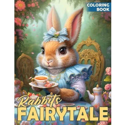 Abbildung von Fairytale Rabbits Coloring Book: Step into the Enchanted World of Adorable Bunnies with Fantasy Friends Pages for All Ages Stress Relief