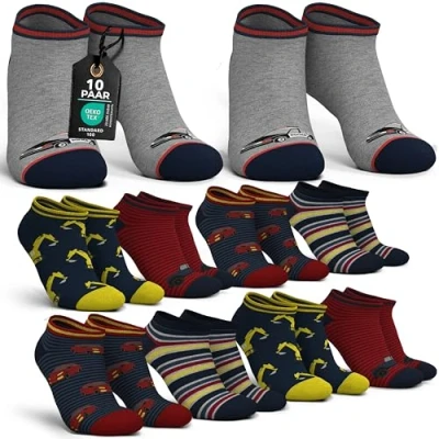 Abbildung von MEDOLY Kinder Sneaker Socken (10 Paar) mit 72% Baumwolle, für Mädchen &amp; Jungen Kurze Kindersocken