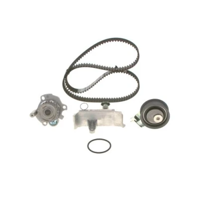 Abbildung von BOSCH 1 987 946 499 Wasserpumpe + Zahnriemensatz mit Spanndämpfer, Spannrolle 150 VOLKSWAGEN: Golf 4 Schrägheck, Variant, Sharan I