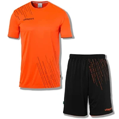 Abbildung von uhlsport Herren Score 26 Fußball Trikot Set Bestehend Aus Trainings Shirt Und Hose, Fluo Orange/schwarz, 3XL EU