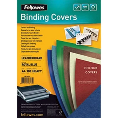 Abbildung von Fellowes Rückwände für Bindemappen DIN A4 250 g/qm blau