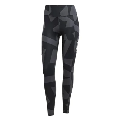 Abbildung von adidas Sportswear Multi Printed Tights, Damen, Größe: 48, Carbon black